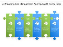 Six stages to risk management approach with puzzle piece