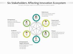 Six stakeholders affecting innovation ecosystem