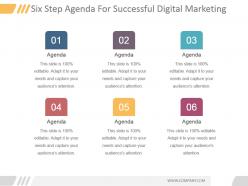 Six step agenda for successful digital marketing powerpoint topics