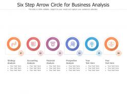 Six step arrow circle for business analysis