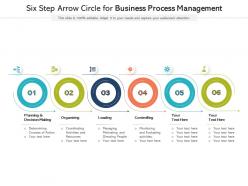Six step arrow circle for business process management