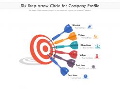 Six step arrow circle for company profile