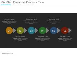 Six step business process flow ppt design templates