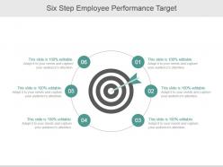Six step employee performance target