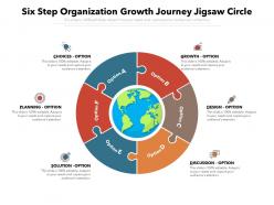 Six step organization growth journey jigsaw circle
