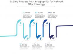 Six step process flow for network effect strategy infographic template