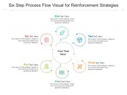Six step process flow visual for reinforcement strategies infographic template