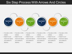 Six Step Process With Arrows And Circles