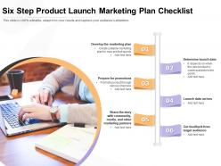 Six step product launch marketing plan checklist