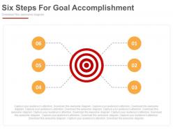 Six steps for goal accomplishment powerpoint slides