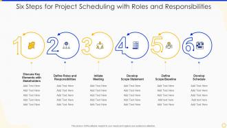 Six Steps For Project Scheduling With Roles And Responsibilities