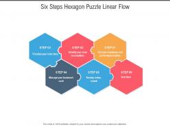 Six steps hexagon puzzle linear flow