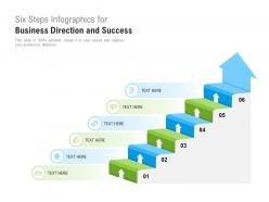 Six steps infographics for business direction and success