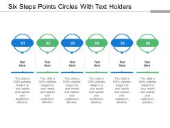 Six steps points circles with text holders