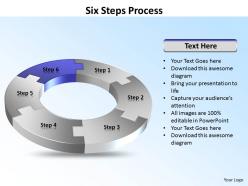 Six steps process powerpoint slides templates