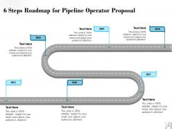 Six steps roadmap for pipeline operator proposal ppt powerpoint presentation styles