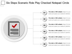 Six steps scenario role play checked notepad circle