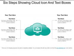 Six steps showing cloud icon and text boxes