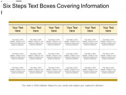 Six steps text boxes covering information