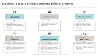 Six Steps To Create Effective Business Referral Program