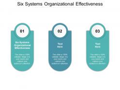 Six systems organizational effectiveness ppt powerpoint presentation inspiration structure cpb