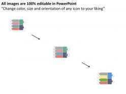 Six tags with data representation business strategy flat powerpoint design