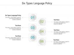 Six types language policy ppt powerpoint presentation layouts graphics cpb