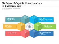 Six types of organizational structure in block numbers