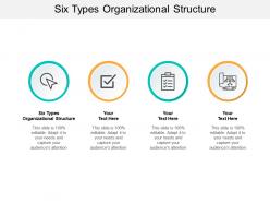 Six types organizational structure ppt powerpoint presentation outline backgrounds cpb