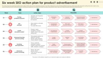 Six Week SEO Action Plan For Product Advertisement Six Week SEO Action Plan For Product Advertisement