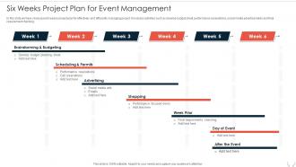 Six Weeks Project Plan For Event Management