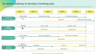 Six Weeks Roadmap To Develop Marketing Offline Marketing To Create Connection MKT SS V