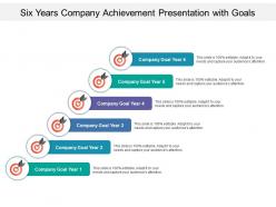 Six years company achievement presentation with goals