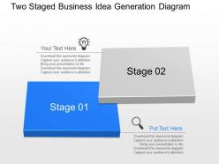 Sj two staged business idea generation diagram powerpoint template