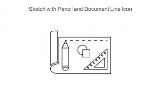 Sketch With Pencil And Document Line Icon