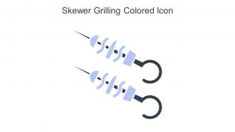 Skewer Grilling Colored Icon In Powerpoint Pptx Png And Editable Eps Format