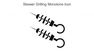 Skewer Grilling Monotone Icon In Powerpoint Pptx Png And Editable Eps Format