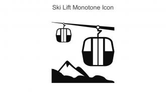 Ski Lift Monotone Icon In Powerpoint Pptx Png And Editable Eps Format