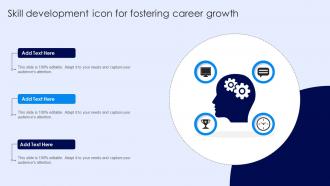 Skill Development Icon For Fostering Career Growth