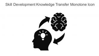 Skill Development Knowledge Transfer Monotone Icon In Powerpoint Pptx Png And Editable Eps Format