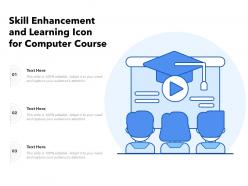 Skill enhancement and learning icon for computer course