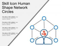 Skill icon human shape network circles