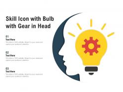 Skill icon with bulb with gear in head