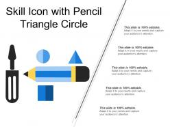 Skill icon with pencil triangle circle