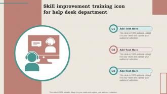 Skill Improvement Training Icon For Help Desk Department