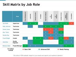 Skill matrix by job role project management powerpoint presentation inspiration background