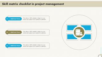 Skill Matrix Checklist In Project Management