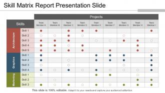 Skill matrix report presentation slide ppt diagrams