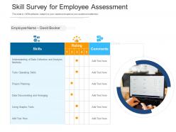 Skill survey for employee assessment