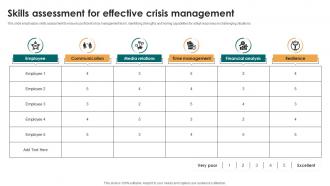 Skills Assessment For Effective Crisis Management